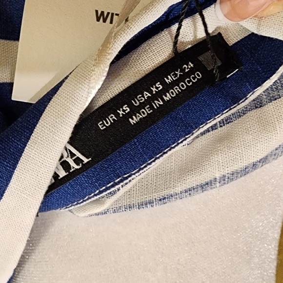 ZARA LINEN STRIPED MAXI DRESS - Picture 10 of 10